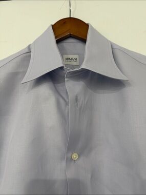 Armani Collezioni Men’s Dress Shirt with Spread Collar